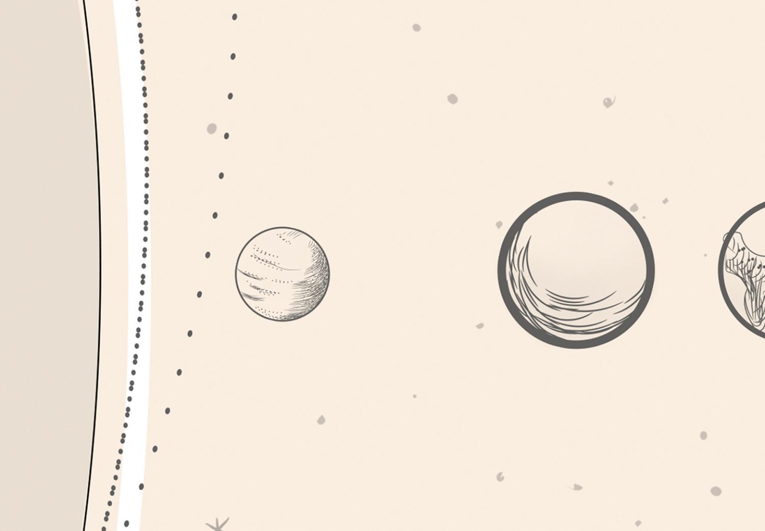 Cuadro XXL Solar System - Delicate Minimalistic Lineart Style Planets