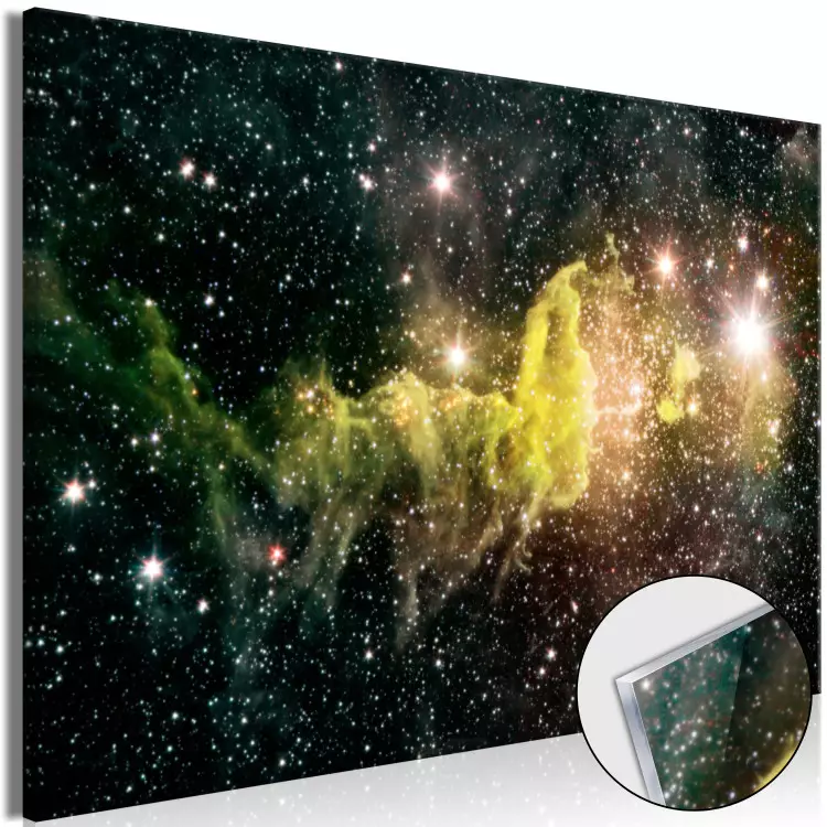 Nebulosa verde - estrellas deslumbrantes en el espacio