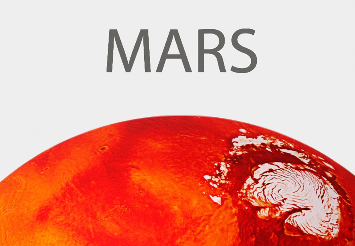 Cuadro decorativo Red Planet II - Mars and Abstract Composition with the Solar System