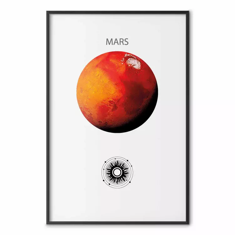Planeta rojo - Marte y composición abstracta del Sistema Solar II