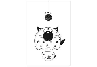 Cuadro moderno Cheerful Kitten - Funny Illustration for the Youngest Children