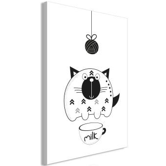 Cuadro moderno Cheerful Kitten - Funny Illustration for the Youngest Children