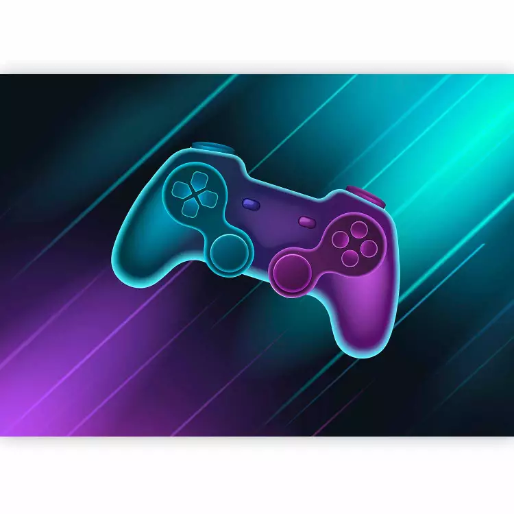 Gamer Gadget - Console Pad in Neon Colors on a Dark Background