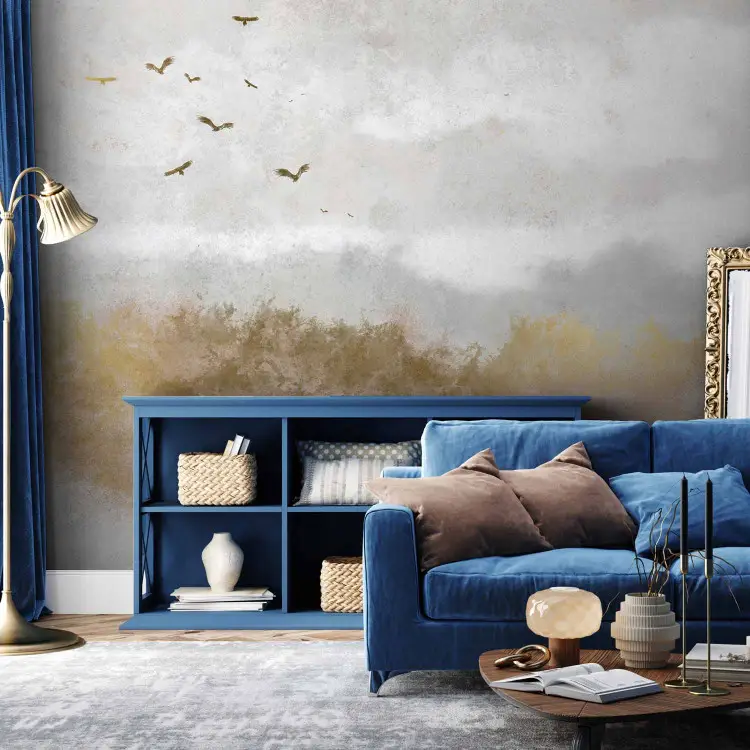 Paisaje boho - cielo con pájaros