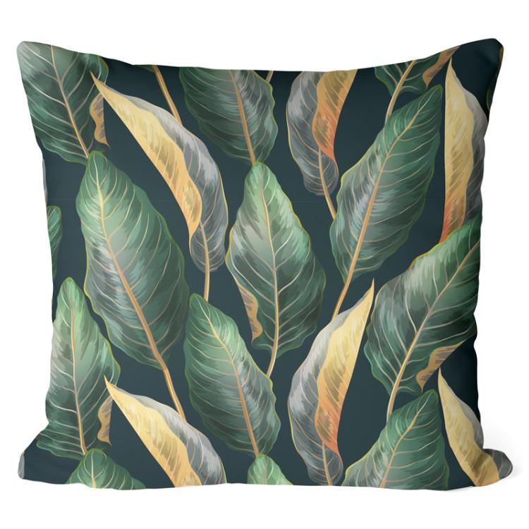 Gold-green leaves - a floral pattern cushions