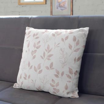Cojín de microfibra Subtle foliage - a minimalist floral pattern on white background cushions