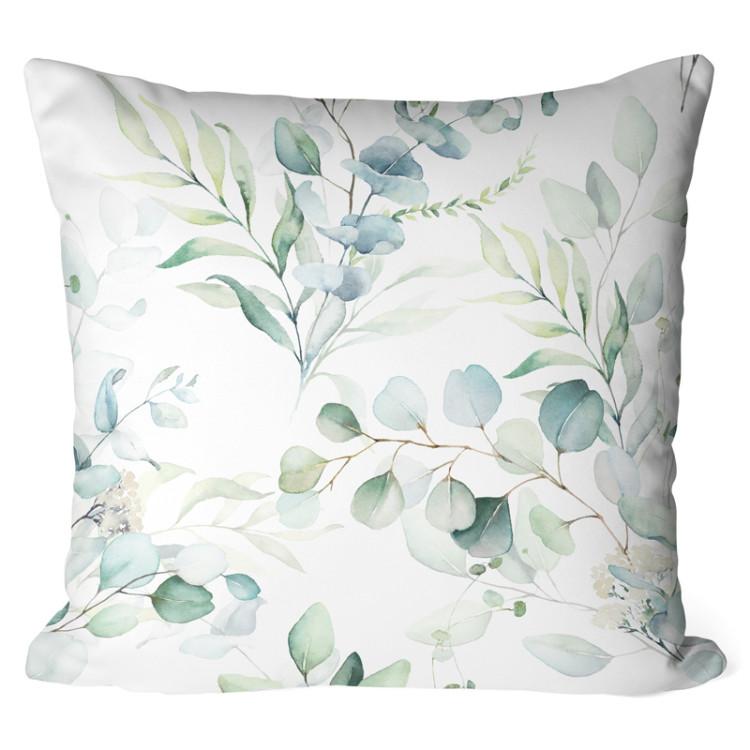 Little branches - composition with a plant motif on a white background cushions