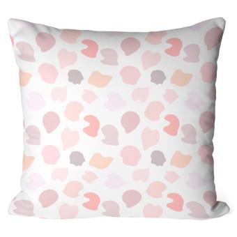 Cojín de microfibra Mysterious shapes - pink and purple themes on a light background cushions