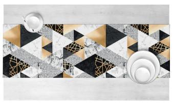Camino de mesa Elegenat geometry - a minimalist design with imitation marble and gold