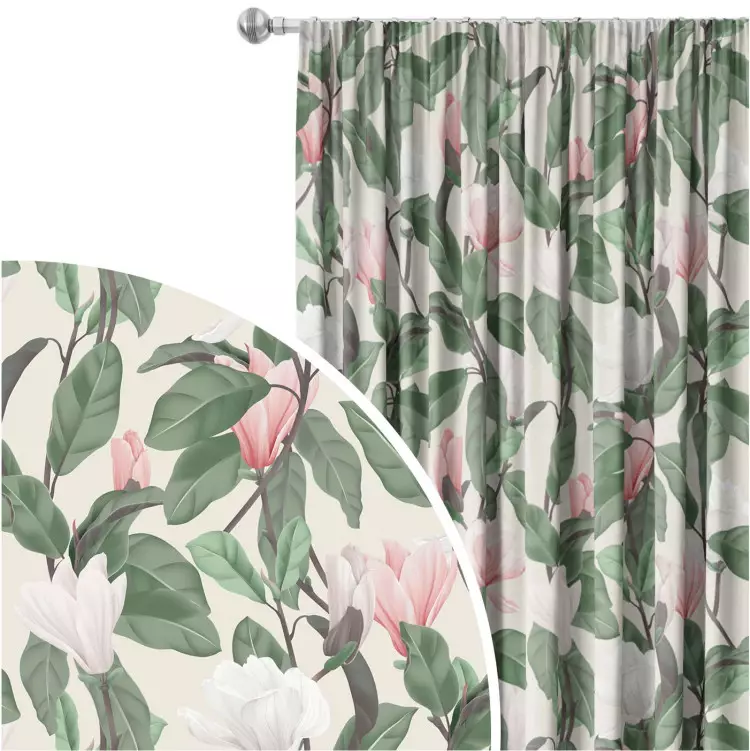 Suaves magnolias - sutil motivo floral estilo cottagecore