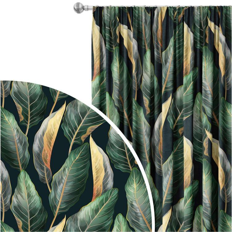 Gold-green leaves - a floral pattern