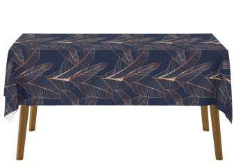 Mantel Leafy abstraction - plant theme presented on a dark blue background