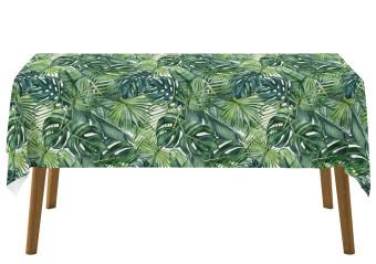 Mantel Green corner - leaves of various shapes, shown on a white background