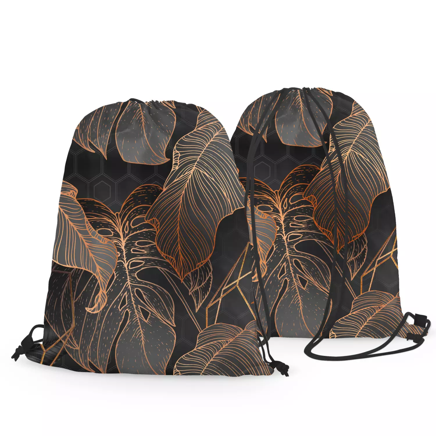 Mochila Hojas abstractas composicion intrigante con motivo geometrico textil Mochilas tienda bimago