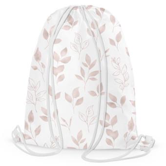 Mochila Subtle foliage - a minimalist floral pattern on white background