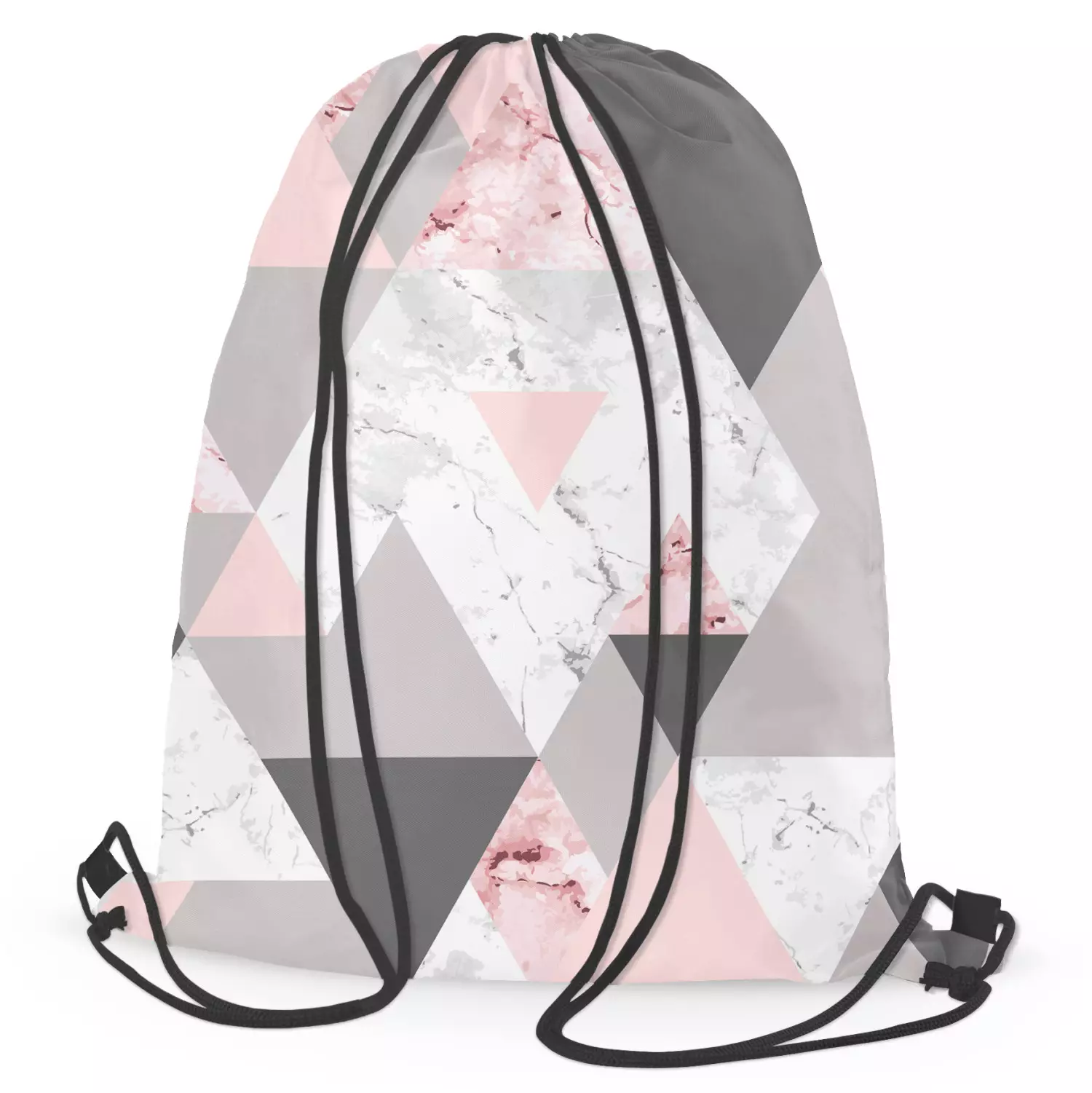 Mochila Triangulos de polvo rosa minimalista geometrico textil Mochilas tienda bimago