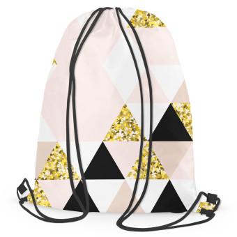 Mochila Golden kaleidoscope - an abstract geometric glamour composition