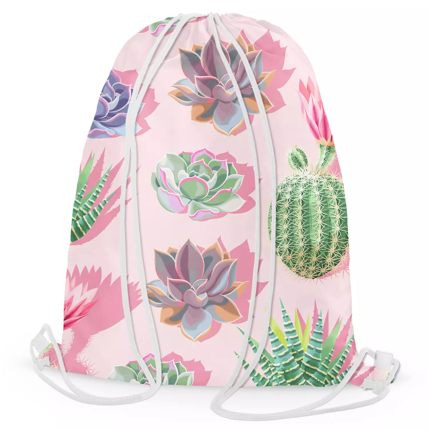 Mochila Galeria de cactus suculentas rosas textil Mochilas tienda bimago