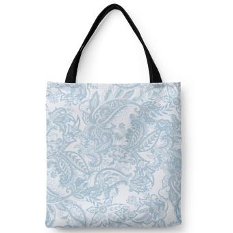 Bolsa de mujer The delicacy of nature - flowers and leaves in white and blue