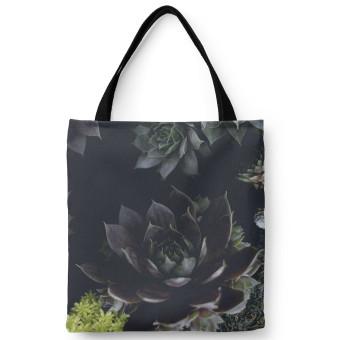 Bolsa de mujer Nocturnal rose - floral composition of succulents with rich detailing