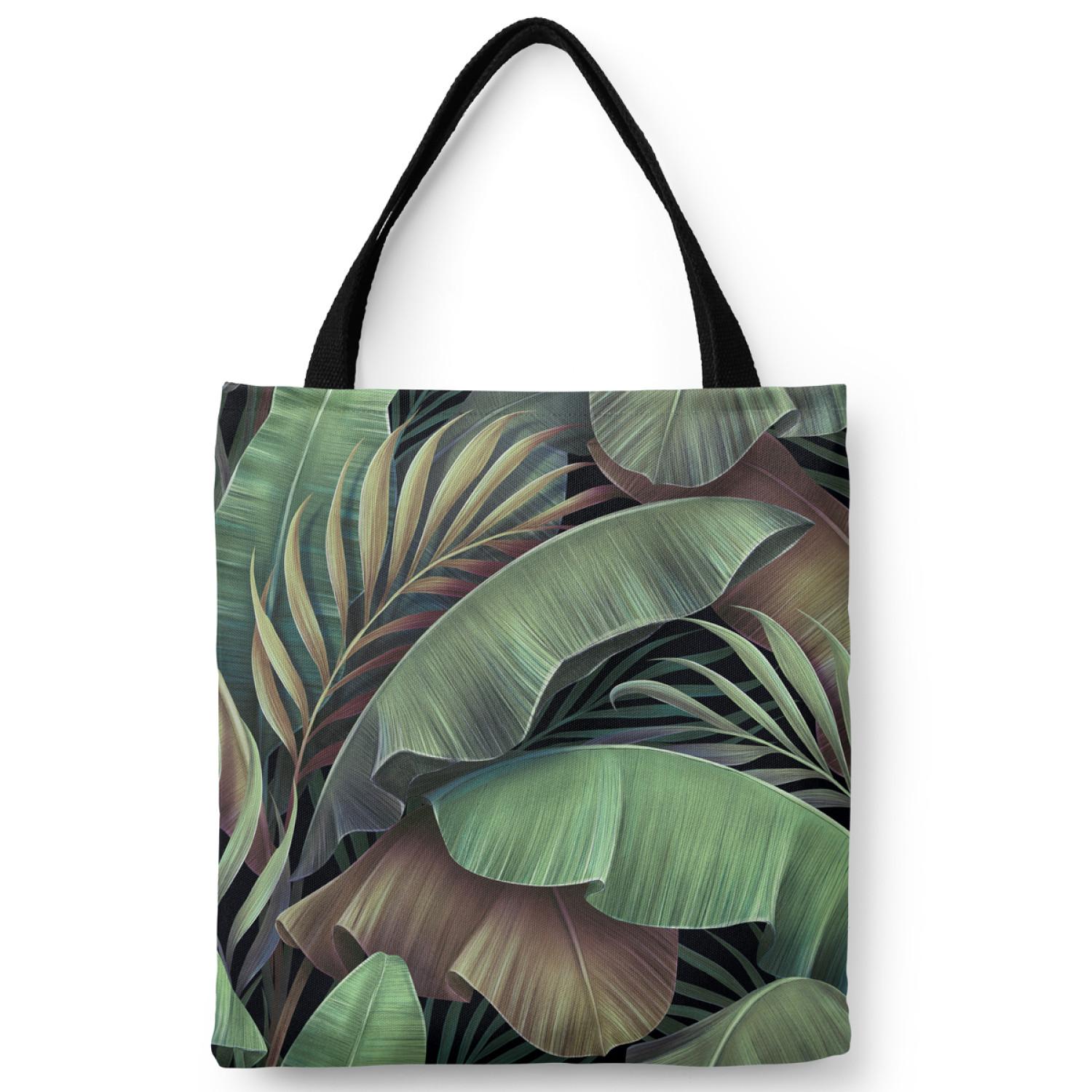 Bolsa de mujer The face of leaves - a green-brown composition inspired by nature