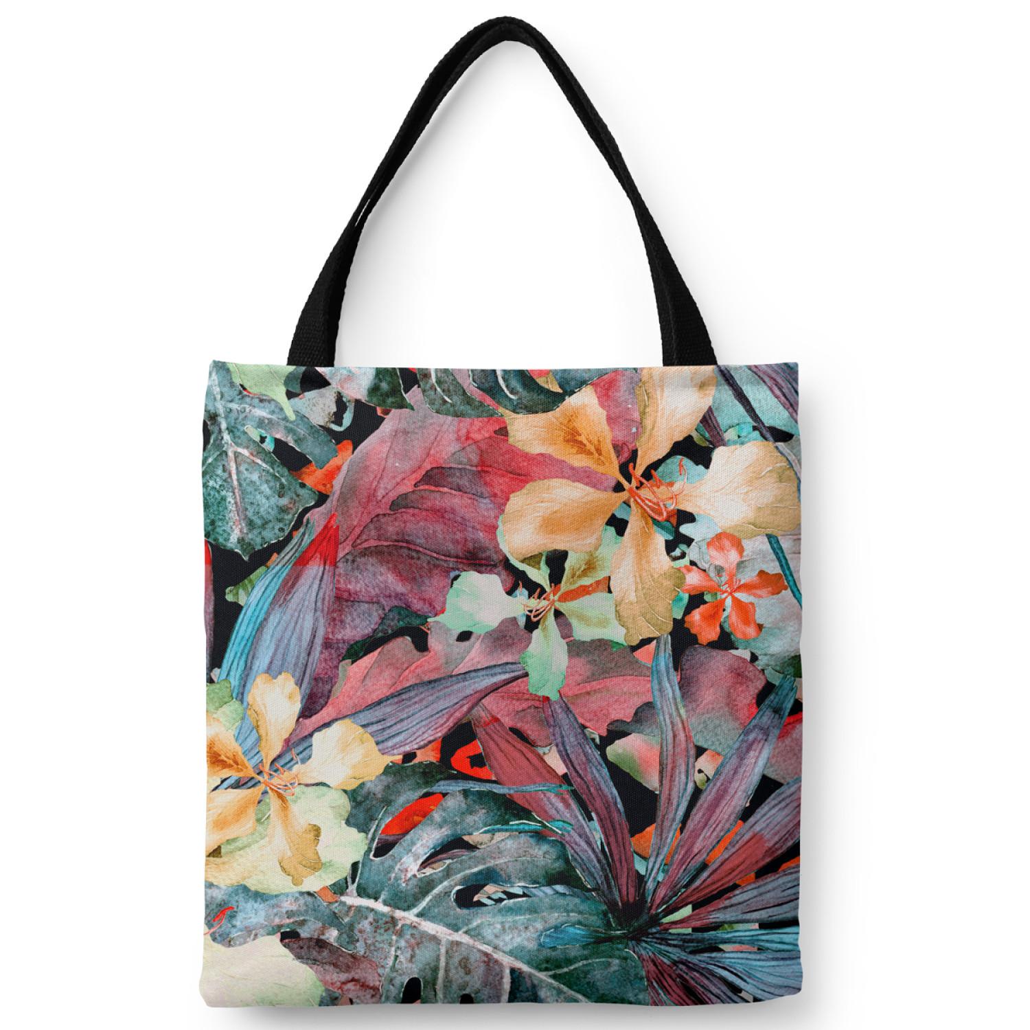 Bolsa de mujer Coloured leaves - subtle floral pattern in watercolour style