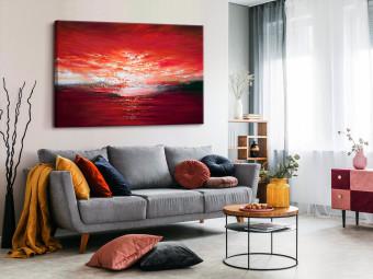 Cuadro decorativo Sunset Over the Sea - Abstract Landscape Painted With Paints