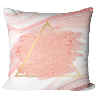 Cojín de microfibra Pearl planet - an abstract composition on a background of pink streaks cushions