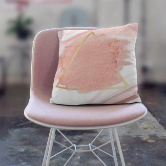 Cojín de microfibra Pearl planet - an abstract composition on a background of pink streaks cushions