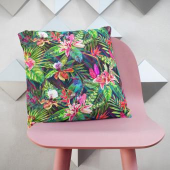 Cojín de microfibra Psychedelic flowers - floral motif in intensive colours cushions