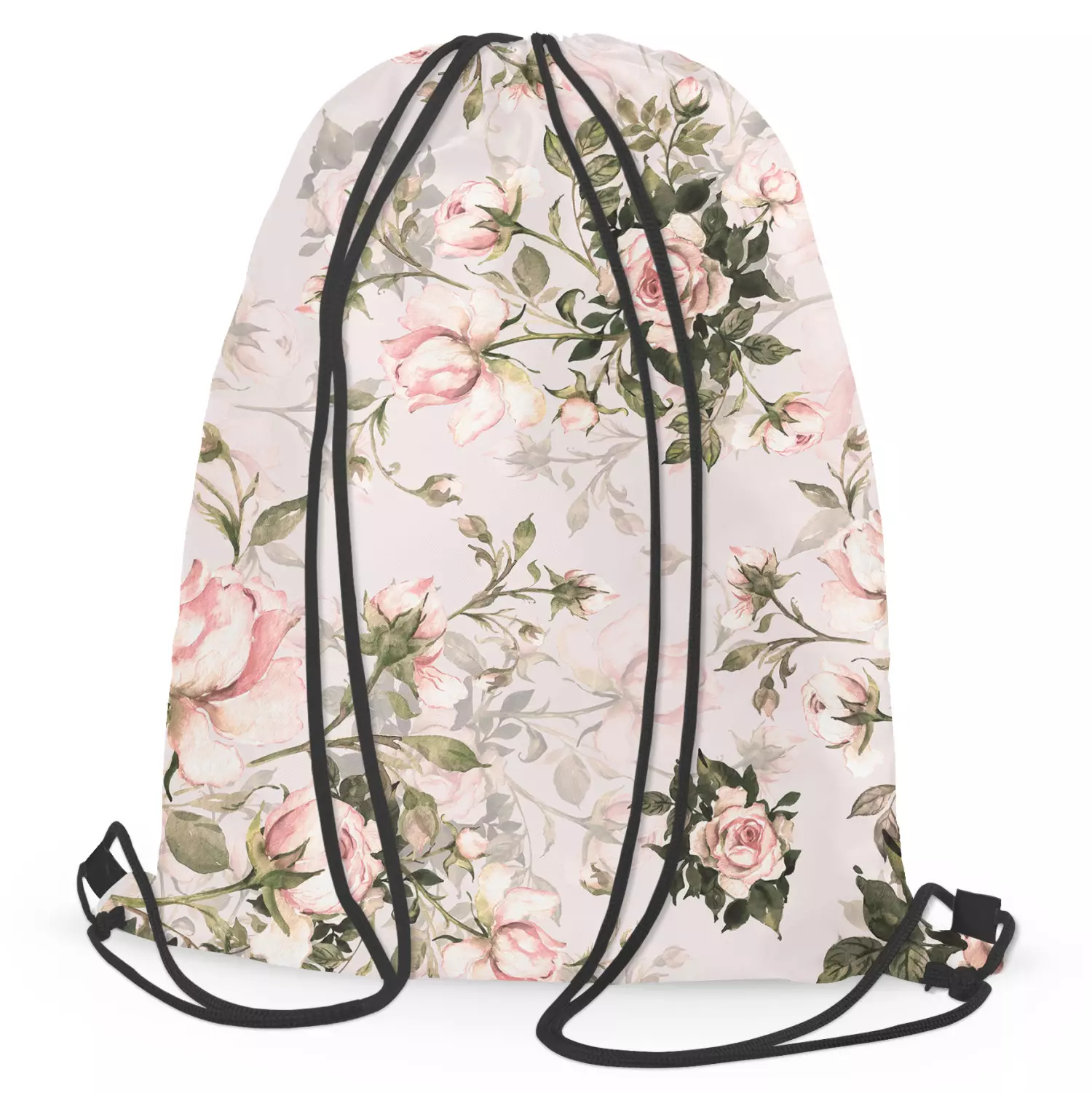 Mochila En un jardin de rosas composicion con flores en tonos verdes y rosas textil Mochilas tienda bimago