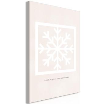 Cuadro Happy Time - Geometric Snowflake and White Lettering