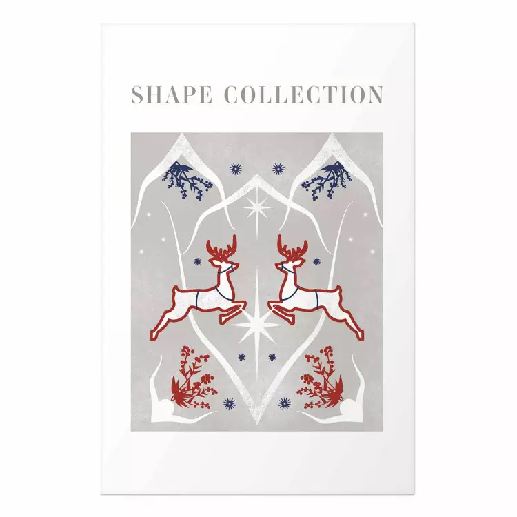 Cartel Festive Shapes - Jumping Deer and Blue Holly