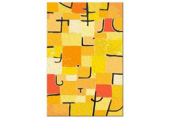 Cuadro para pintar con números Paul Klee, Signs in Yellow - Black Geometric Shapes on an Orange Background