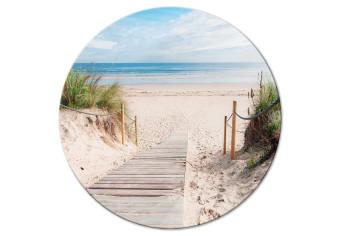Cuadro redondos moderno Wooden Entrance to the Beach - Summer Landscape by the Sea