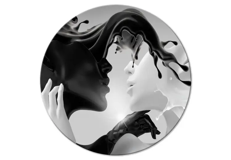 Amantes - gráfico en 3D con figuras besándose