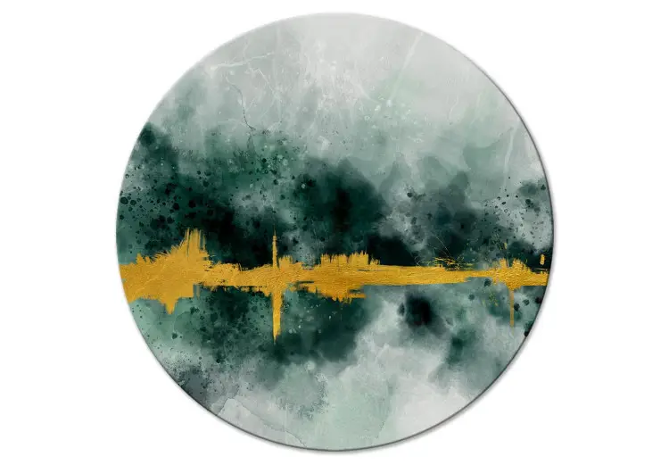 Horizonte dorado - franja amarilla sobre verde