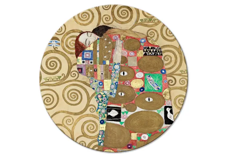 Fulfillment de Gustav Klimt - retrato abstracto de una pareja