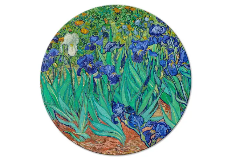 Irises de Vincent van Gogh - flores azules en un prado