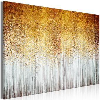 Cuadro decorativo Autumn Park - Abstract Graphic With Trees in Golden Colors