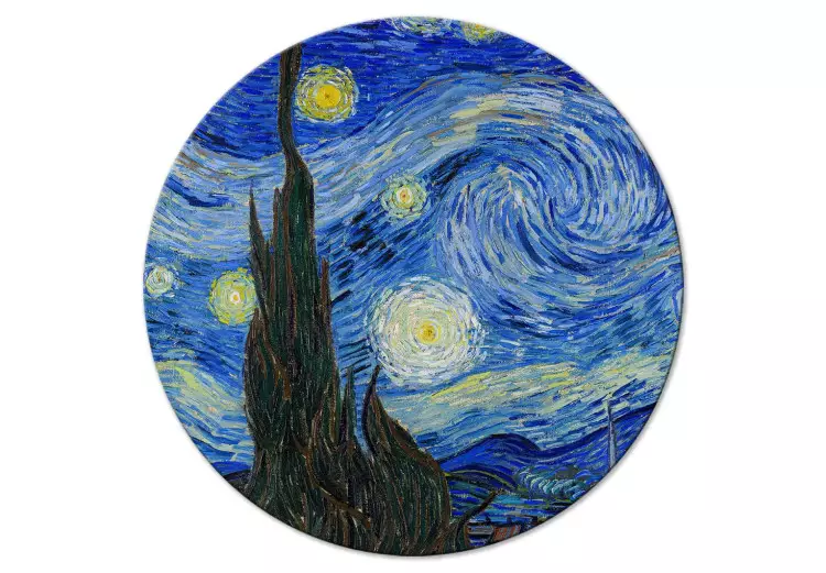 Noche estrellada, Vincent van Gogh - cielo oscuro sobre una ciudad