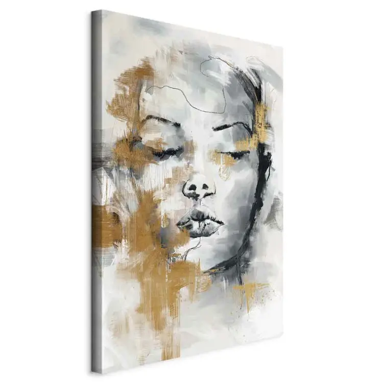 Retrato de un extraño - rostro de mujer con ojos cerrados