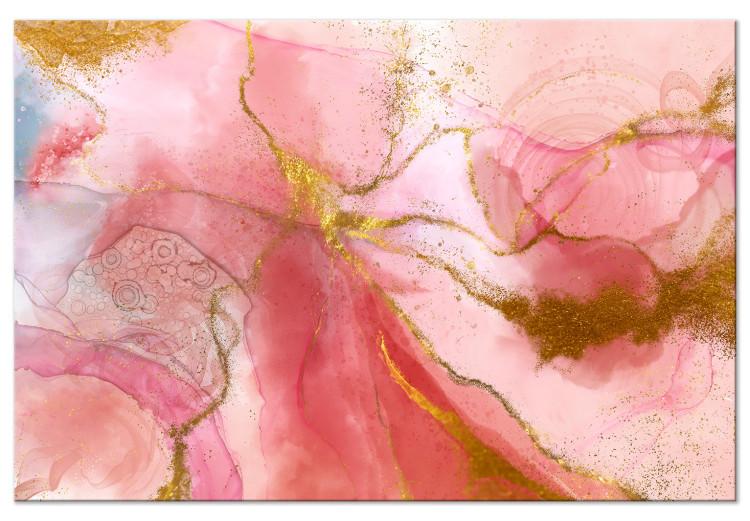 Fantasía rosa (1-parte) - abstracción única en acuarela