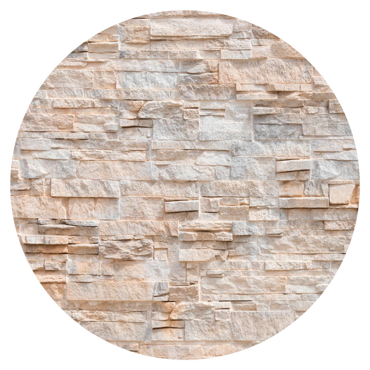 Fotomurales redondos Decorative Stone - Natural Wall of Sandstone Tiles