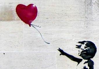 Cuadro Siempre hay esperanza (1-parte) - graffiti inspirado en Banksy