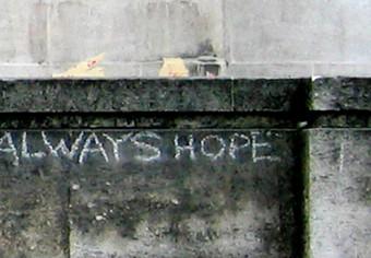 Cuadro Siempre hay esperanza (1-parte) - graffiti inspirado en Banksy