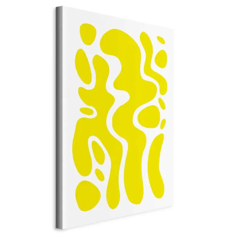 Abstracción geométrica - formas y figuras amarillas fluidas