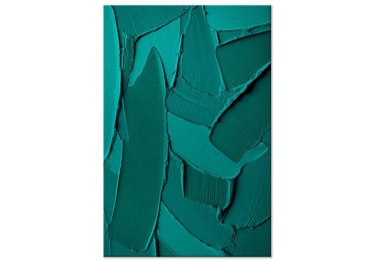 Abstracción verde (1-parte) - pinceladas de verde esmeralda