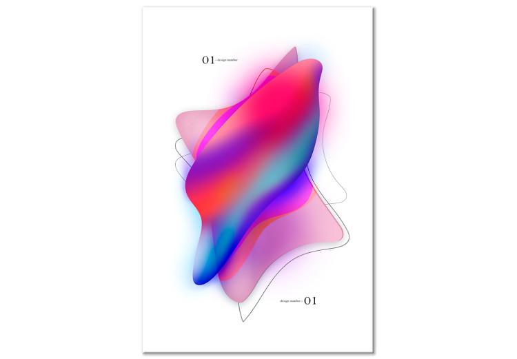 Abstraction - Uneven Convex Shapes in Shades of Pink and Cobalt