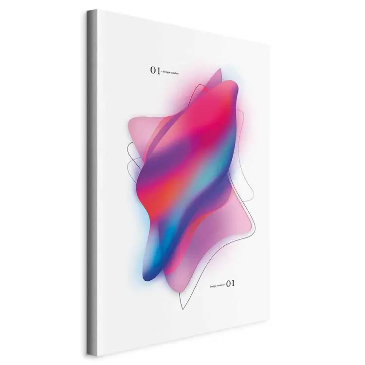 Abstracción colorida - formas elevadas en tonos de rosa